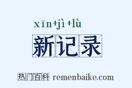 新记录是什么意思的图片